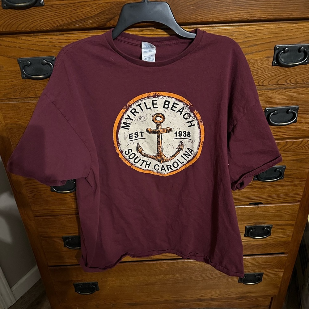 Delta Maroon Myrtle Beach Anchor Tee